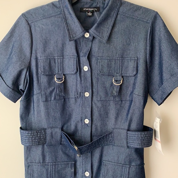 Brand: sharagano stretch vintage blue jeans gown - Picture 3 of 4